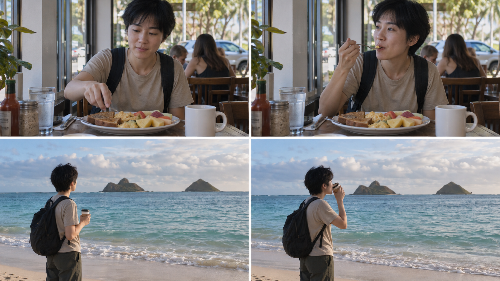 分镜 01 · 早餐之后，海边咖啡